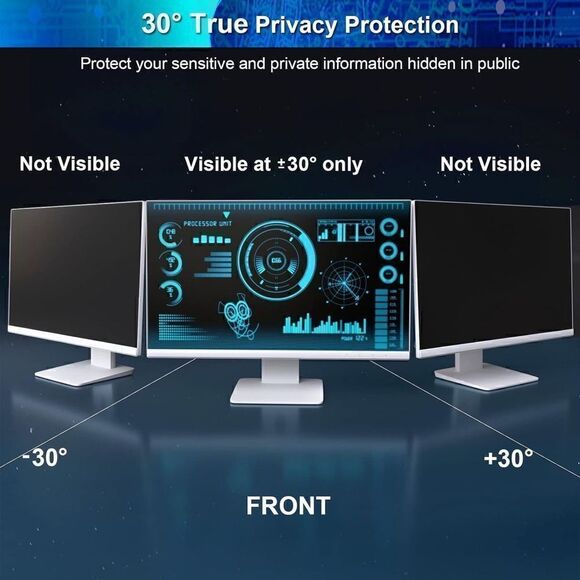 [2-Pack] 23 Inch Computer Privacy Screen Filter for 16:9 Widescreen Monitor - Picture 3 of 10